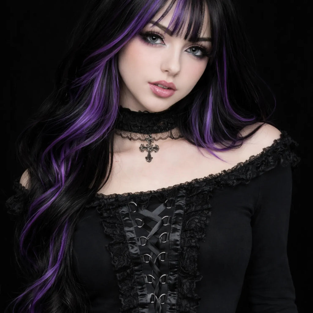 MIDNIGHT LACE LONG SLEEVE BLACK